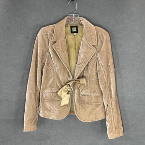 Vintage Old Navy Velvet Embroidery Blazer Jacket Women Sz S Y2K Whimsigoth 90s - Picture 1 of 15