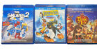 Blu-Ray Dvd Combo Lot Of 3 Kids Movies Cartoon Smurfs 2 Book Of Life Surfs Up