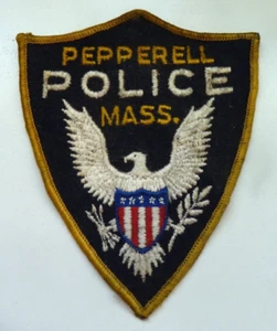 Vintage Old Obsolete Jacket Patch PEPPERELL POLICE Massachusetts USA - Picture 1 of 2