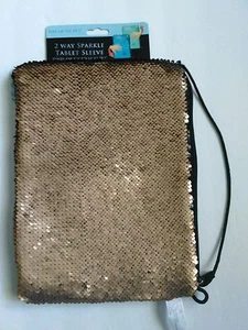 I.N. Global Inc 2 Way Gold Colored Sparkle Tablet Sleeve Brand New - Picture 1 of 4