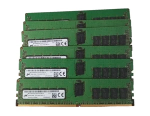 MICRON KIT OF 96GB (6 x16) 2Rx8 PC4-2400T ECC REG SERVER RAM MTA18ASF2G72PDZ-2G3 - Picture 1 of 3