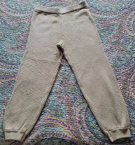 FREE PEOPLE Beach Oatmeal Cream Ribbed Pull On Jogger Pants Size M High Rise - Bild 1 von 10