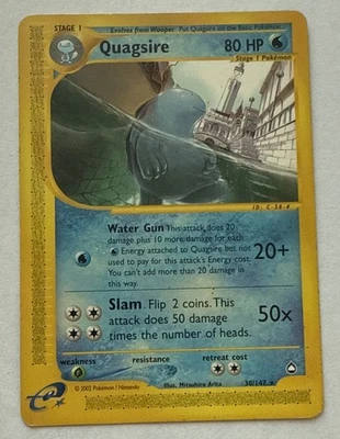 Quagsire Pokemon Aquapolis Rare 30/147 Non Holo Moderately Played - Image 1 of 4