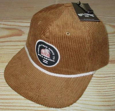 МУЖСКИЕ BILLABONG ЖЕЛТОВАТО-КОРИЧНЕВЫЙ КОРИЧНЕВЫЙ ВЕЛЬВЕТ БЕЙСБОЛКИ РЕГУЛИРУЕМЫЙ ШЛЯПА КЕПКА ОДИН РАЗМЕР - Изображение 1 из 3