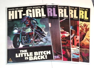 5 COMIC LOT: HIT-GIRL #1-5 ICON COMICS 2012-2013 COMPLETE SET JOHN ROMITA JR - Picture 1 of 11