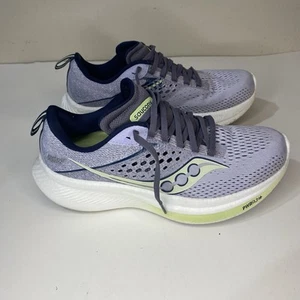 Saucony Ride 17 Shoes Womens 8.5 Iris Navy Road Race Running Trainer Shoes - Picture 1 of 14