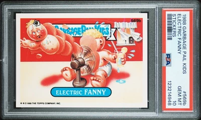 1988 Garbage Pail Kids Ser. 14 OS14 569b ELECTRIC FANNY Pink Window ERROR PSA 10 - Image 1 of 3