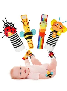 Infinno Baby Wrist Rattle Socks and Foot Finder Set, Perfect Baby Toys for 0-12 - Picture 1 of 1