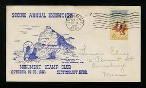 1961 Event Cover 2nd Monument Stamp Club Exhibition - Scottsbluff, NE sc 1187 - Picture 1 of 2