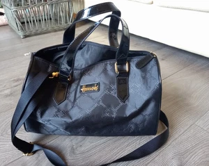 Bolso de Hombro Harrods Negro Vinilo/PVC Bolso de Mano COMO NUEVO Estado Regalo No Deseado - Imagen 1 de 7