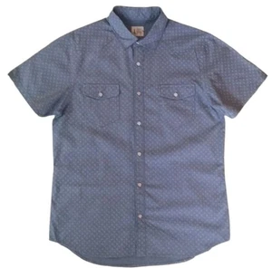 Howe Creative WorkForce Short Sleeve Button Up Shirt, Large, Blue + White. - Picture 1 of 9