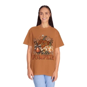 Camiseta Unisex Inspirada en el Otoño 'Hello Pumpkin', Moda Otoño, Halloween [...] - Imagen 1 de 7