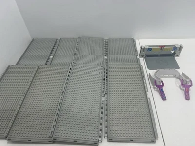 Rokenbok Giant Baseplate Lot Of 8 Gray Build Blocks Platform Railroad Gate READ - Image 1 of 4