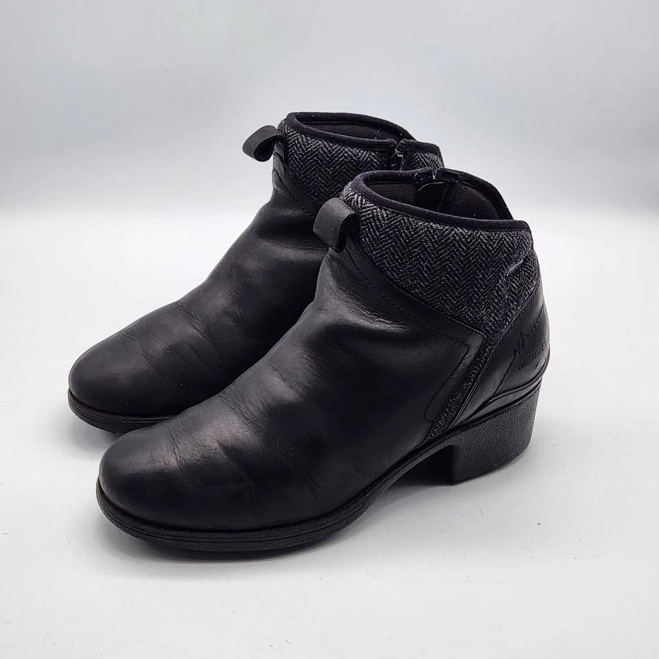 Botines impermeables Merrell Chateau II de cuero negro J000886 para mujer talla 8,5” Foto 1 de 4