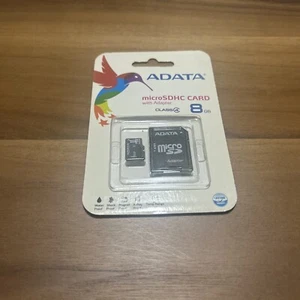 VTG NOS SEALED ADATA MicroSDHC Card - AUSDH8GCL4-RA1 - Zdjęcie 1 z 3