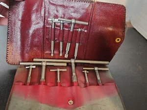 2 Juegos Medidores Telescópicos Vintage Lufkin Nº79L Estuche de Cuero 10 piezas - Imagen 1 de 6