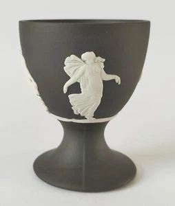 Wedgwood Black Jasperware Egg Cup - Dancing Hours - Picture 1 of 10