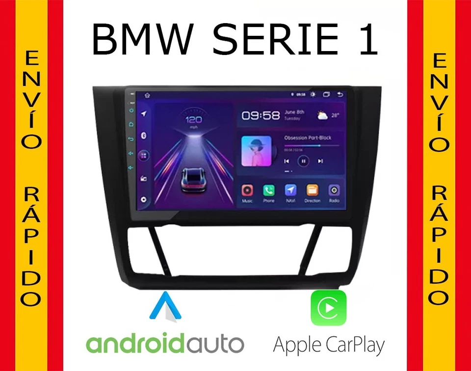 Radio Pantalla Android GPS CARPLAY BT RDS WIFI para BMW serie 1 E87 E81 E82 - Imagen 1 de 4
