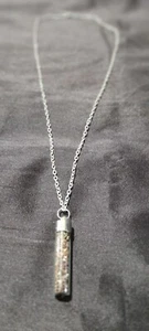 PROTECTION: A Witches Herbal Spell Bottle Pendant on Black Cord Necklace. Pagan - Picture 1 of 3