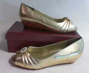 New Dyeables Wedding/Evening Shoe - Metallic Gold - Anette - US 10D UK 8 #18D84 - Picture 1 of 9