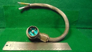 (1) GRC tipo 4 pin spina di alimentazione 2 conduttori 15 pollici NSN 5995-00-193-9455 NOS - Foto 1 di 2