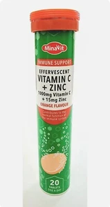 18 Packs x 20✅Vitamin C 1000mg +Zinc High Strength Orange Effervescent Immunity - Picture 1 of 1