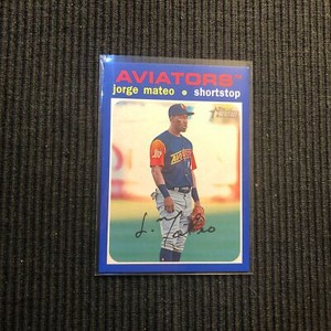 2020 TOPPS HERITAGE MINOR #154 JORGE MATEO *BLUE BORDER #44/99*  AVIATORS