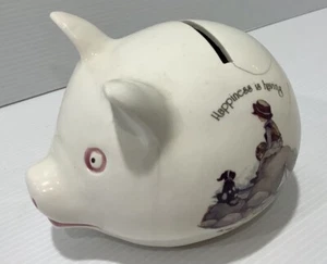 Holly Hobbie Vintage Retro Pig Money Box Piggy Bank Kitsch Collectable Ceramic - Bild 1 von 8
