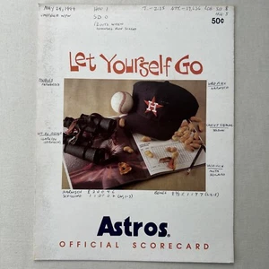 1999  Houston Astros vs. San Diego Padres Scorecards Play-by-Play Entries. - Picture 1 of 2