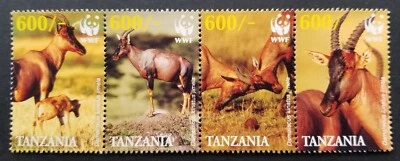 *FREE SHIP Tanzania WWF Topi Antelope 2006 Deer Wildlife Fauna Wild (stamp) MNH - Image 1 of 4