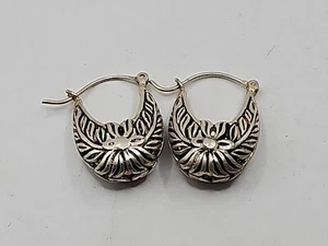 Silver Hoop Earrings - Picture 1 of 11