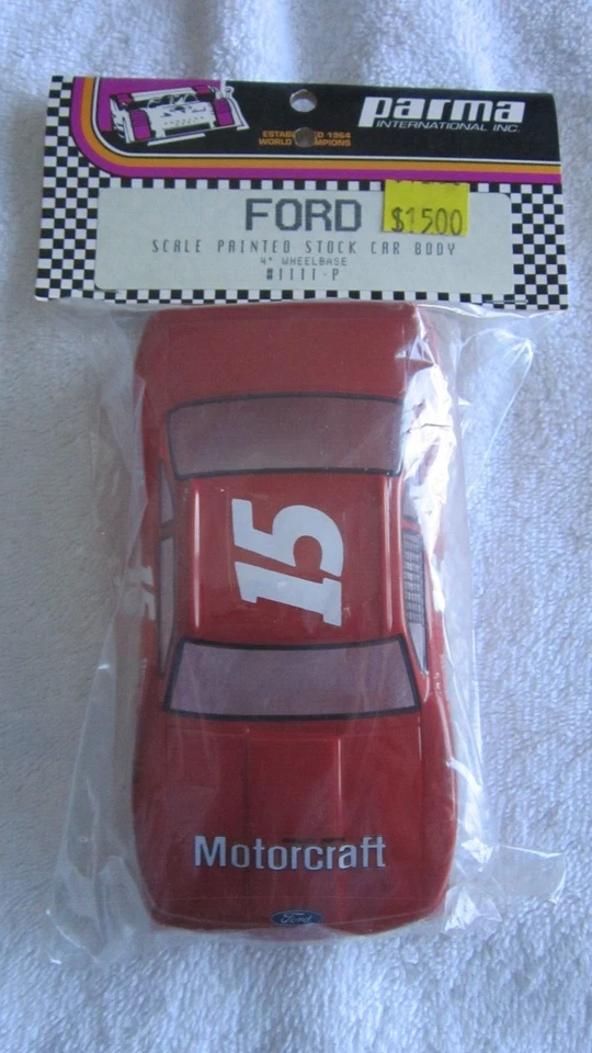 PARMA  FORD 1/24 PAINTED  4 INCH STOCK CAR LEXAN BODY .015 RED - Image 1 of 1