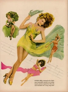 1944 Musical Cover Girl Show 1940s Vintage Print Ad Motion Picture Exciting - Picture 1 of 7