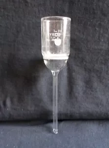 Pyrex 60mL Glass Medium Frit Buchner Filter Funnel 40mm Disc Long Stem 36060-60M - Picture 1 of 4