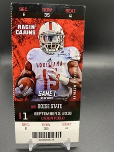 Alexander Mattison Debüt Ticket 1st NCAA College Game Boise St 2016 Pre NFL - Bild 1 von 2