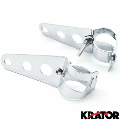 Soporte de faro cromado para Yamaha Virago XV 250 500 535 700 750 920 1100 Foto 1 de 4