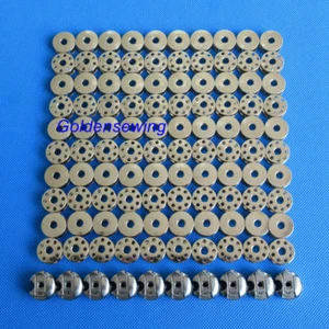 100 STEEL BOBBINS & 10 BOBBIN CASES for JUKI DDL-8500 8700 5550 CONSEW BROTHER - Picture 1 of 6