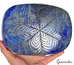 Top riesiger natürlicher blauer Lapislazuli 4,5 kg MOGUL handgeschnitzt oval Edelstein Kunst - Bild 1 von 9