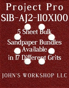 Project Pro S1B-AJ2-110X100 - Hoja 1/4 - 17 Grana - Antideslizante - 5 Papel de lija a granel - Imagen 1 de 2
