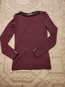 Camisa a rayas Lauren Active Ralph Lauren manga larga talla xs - Imagen 1 de 8