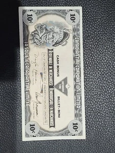 Rare canadian tire money 10c 1989, Very Good Condition.... - Picture 1 of 2