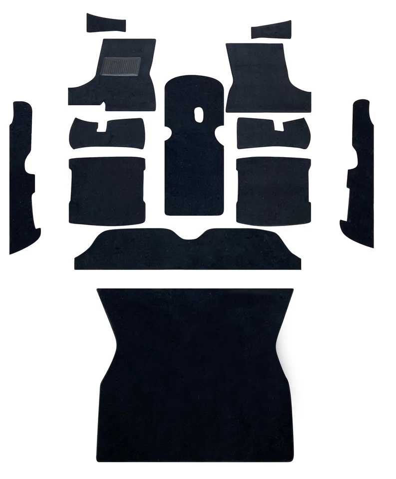 Volkswagen Scirocco Front and Rear Carpet Kit 1975-1988 Black Grey Tan - Image 1 of 4