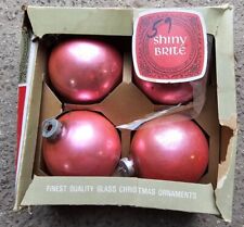 Vintage Shiny Brite Soft Pink With Box Ornament 