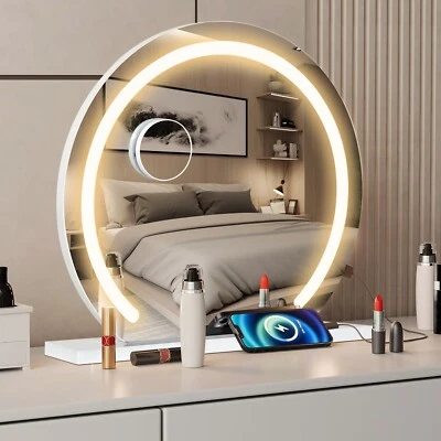 YU YUSING Hollywood Schminkspiegel mit LED Beleuchtung Make-up Spiegel USB 3 Lichtmodus