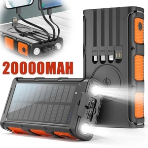 Solar Powerbank für Alle Handys Wireless Charger Wasserdicht Ladegerät 4 USB DHL - Bild 1 von 15