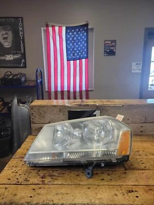 08-14 DODGE AVENGER LEFT FRONT DRIVER SIDE HEADLIGHT CHROME ACCENT HEADLAMPS LH - Image 1 of 4