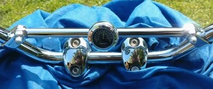 British Made Royal Enfield Interceptor Brace-Bar Cover with Black Thermometer - Picture 1 of 2