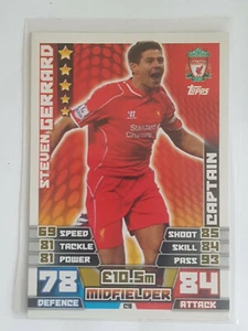 Topps Match Attax English Premier League Club Captain Steven Gerrard - Zdjęcie 1 z 1