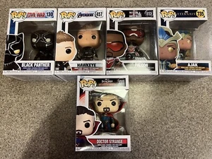 Menge 5 MCU Marvel Funko POPs, #130, #457, #735, #812, #1000 Vinyl Figuren, NEU - Bild 1 von 1