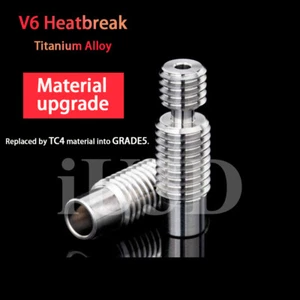 iU3D E3D V6 Titanium Alloy Heatbreak for Prusa i3 MK2 MK3S,V6 Volcano Hotend - Picture 1 of 7